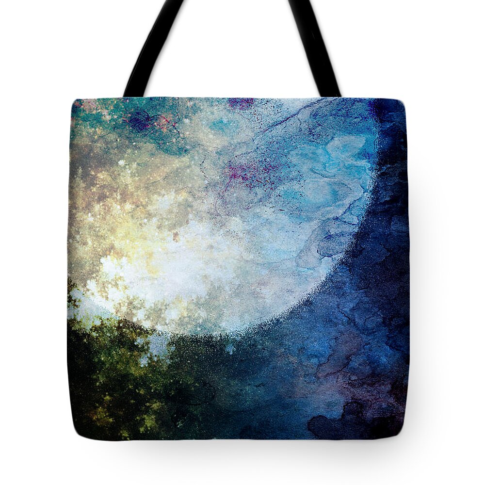 Moon Tote Bag featuring the photograph Fantasy Moon Purple by David Zumsteg
