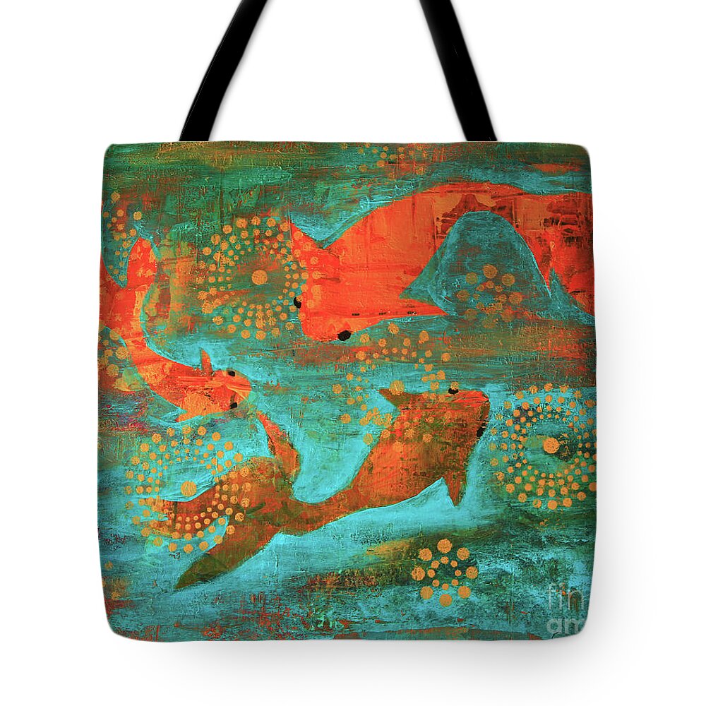Beautiful Tote Bag featuring the painting Fancy Fish by Jeanette French