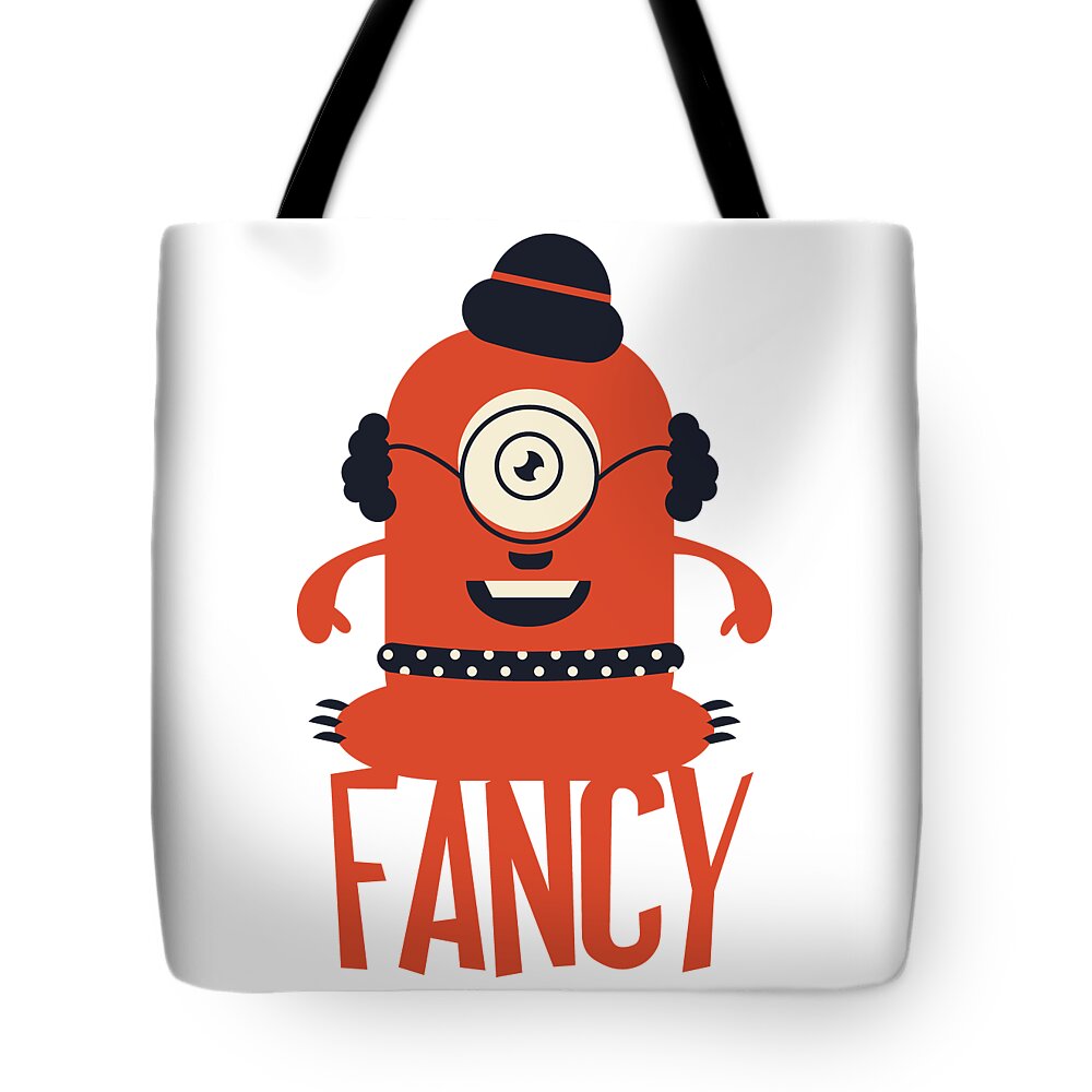 Cartoon Tote Bag featuring the digital art Fancy Monster by Jacob Zelazny