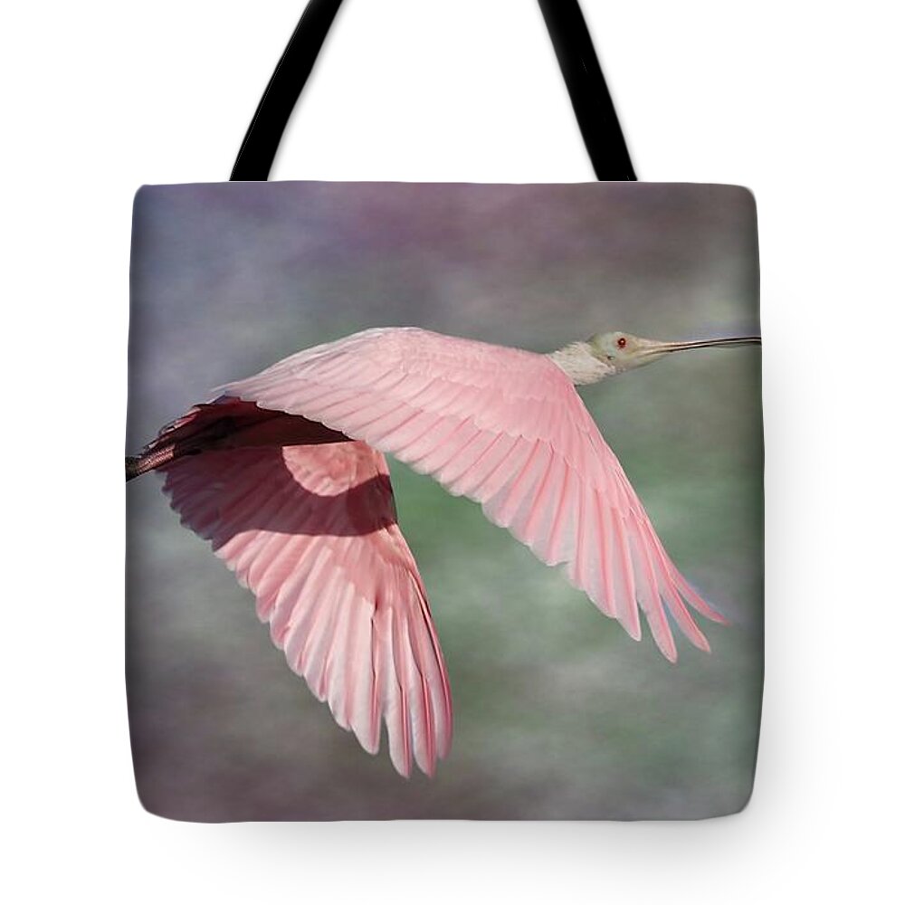 Roseate Spoonbill Tote Bag featuring the photograph Fantasy World by Mingming Jiang