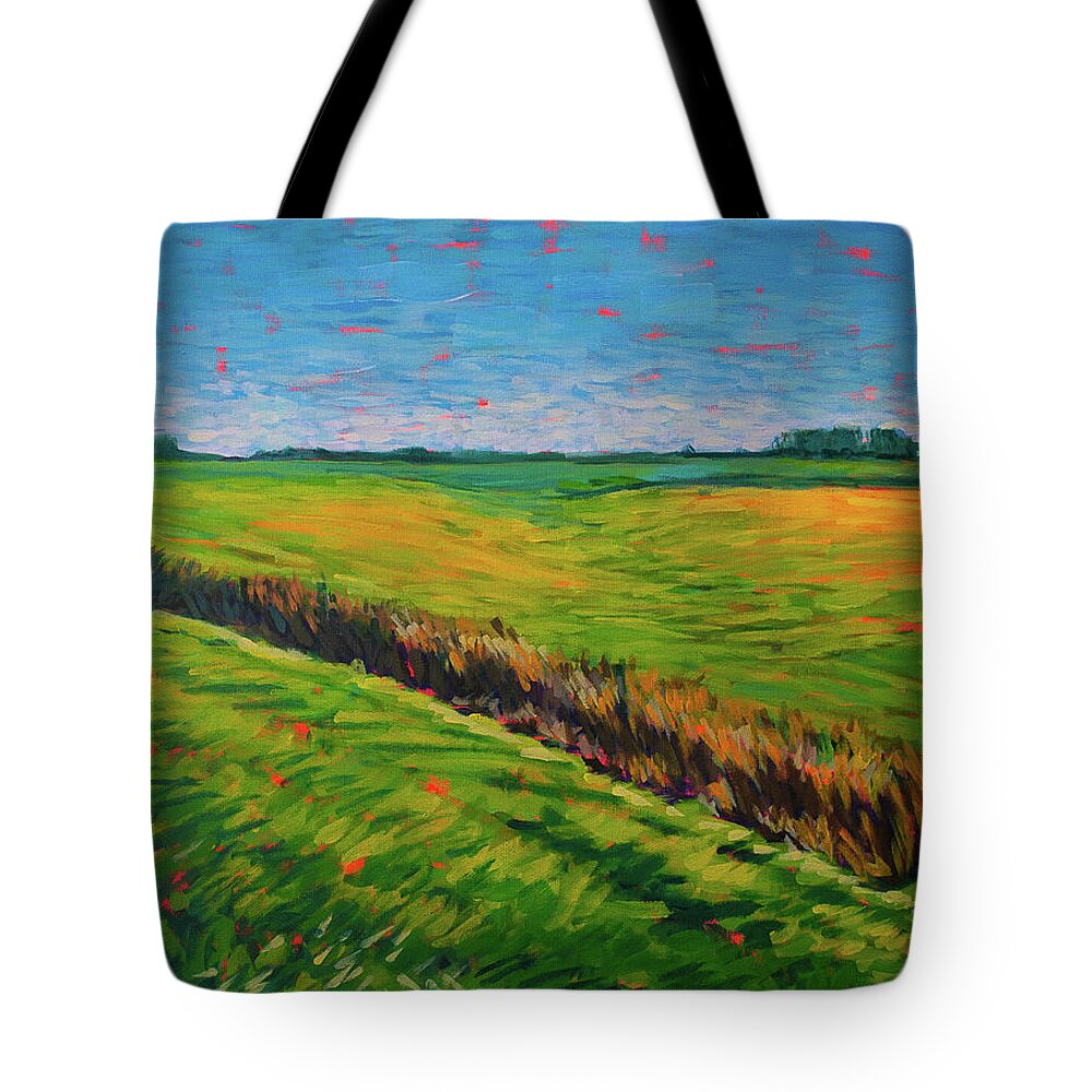 Farm Tote Bag featuring the painting Farm Country by Amanda Schwabe