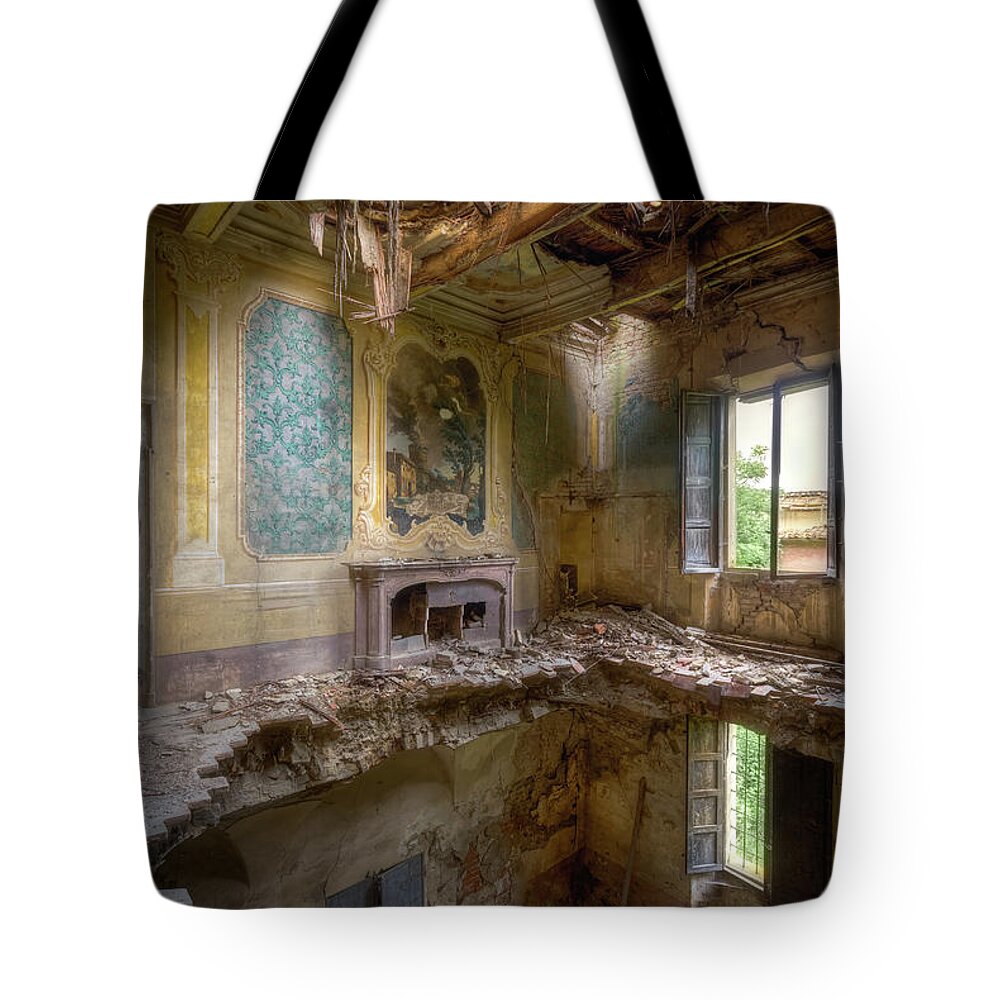 Abandoned Tote Bag featuring the photograph Farm in Heavy Decay by Roman Robroek
