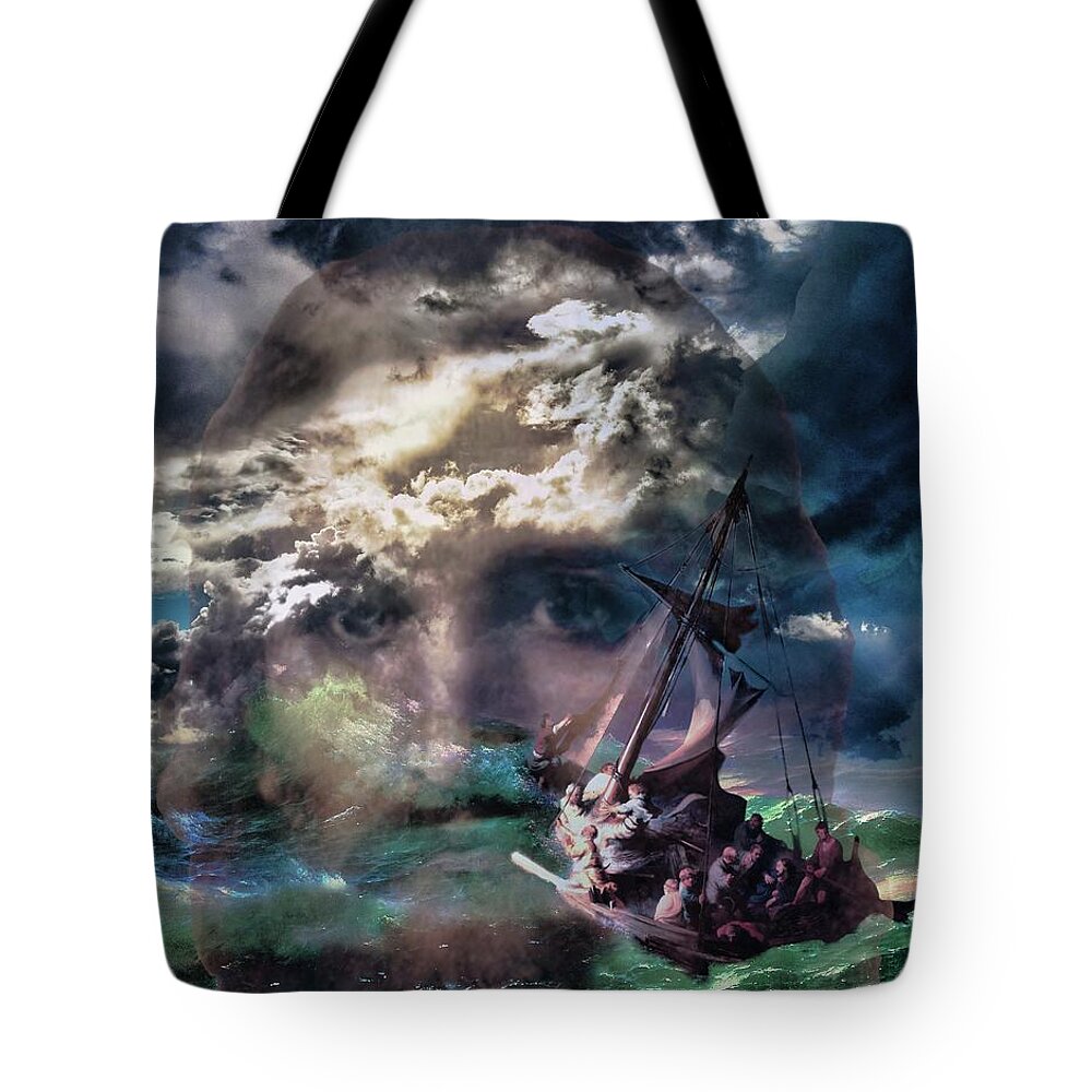 Jesus Tote Bag featuring the digital art Fear Not Children by Norman Brule