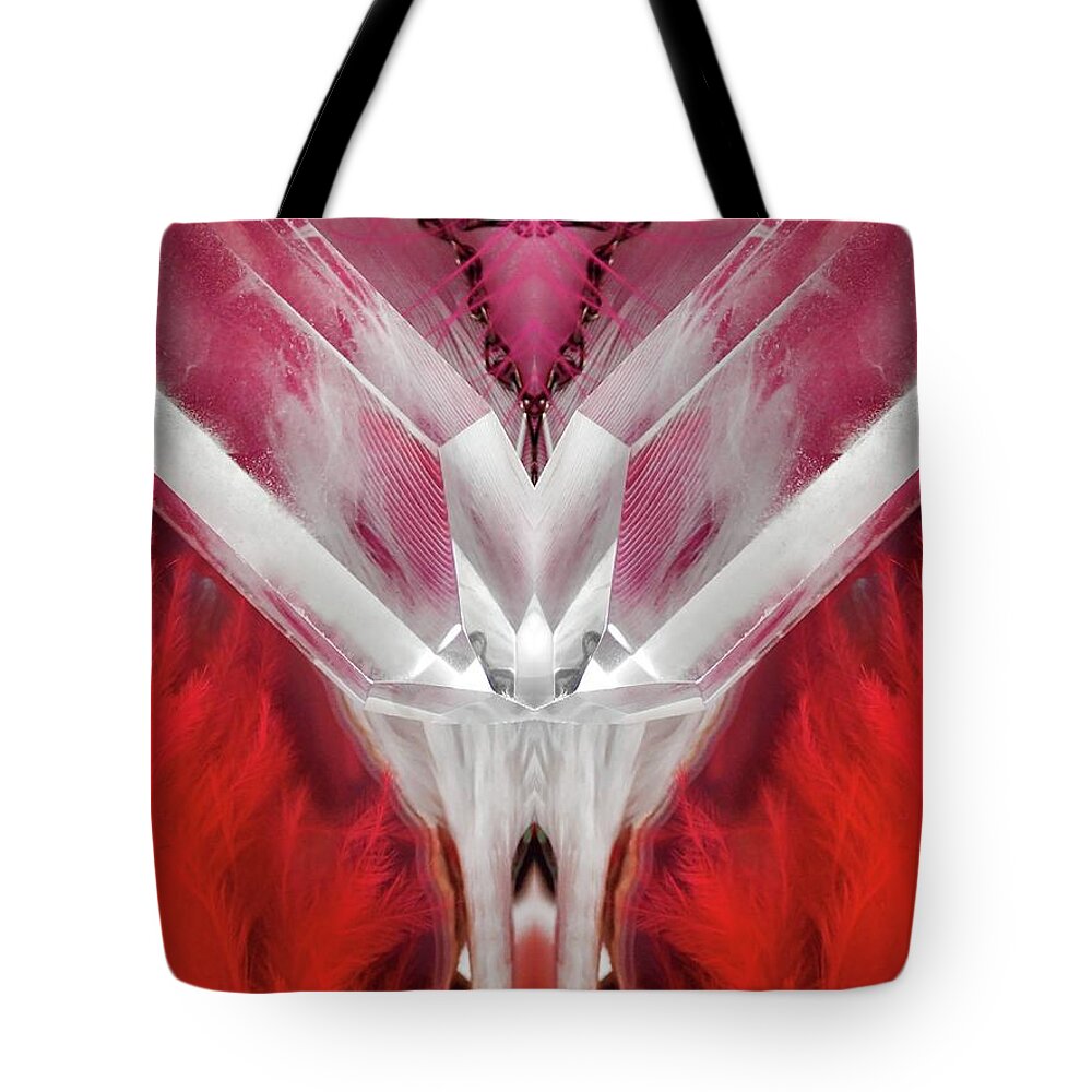  Tote Bag featuring the photograph Feather/Crystal 10 by Lorella Schoales