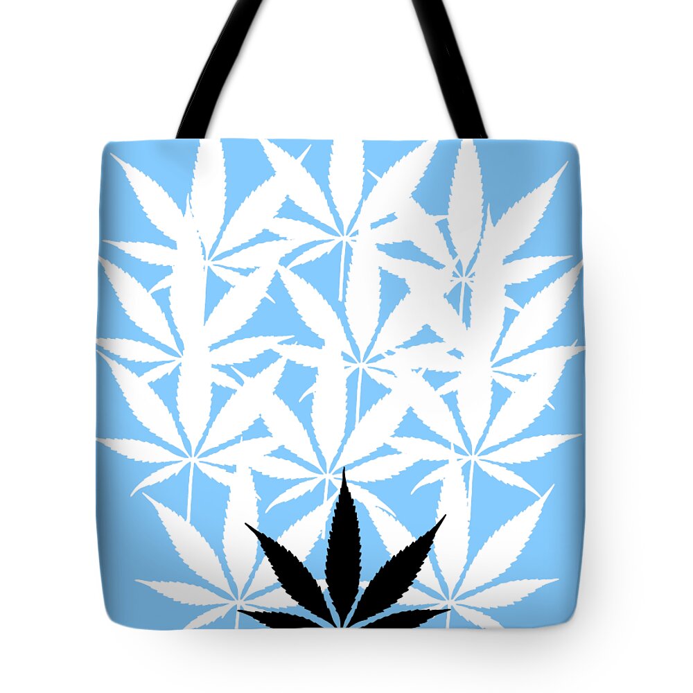 Marijuana Leaves Tote Bag featuring the photograph Feeling Kind Of Blue by David Bridburg