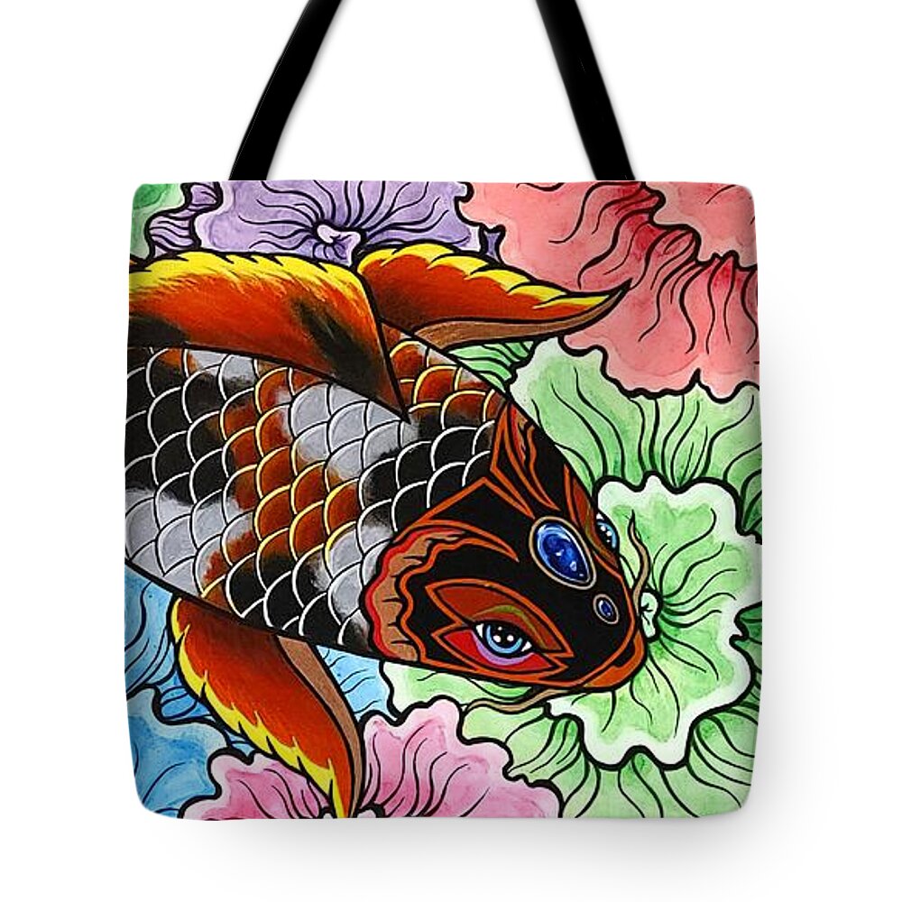 Female Asagi Koi Fish Tote Bag