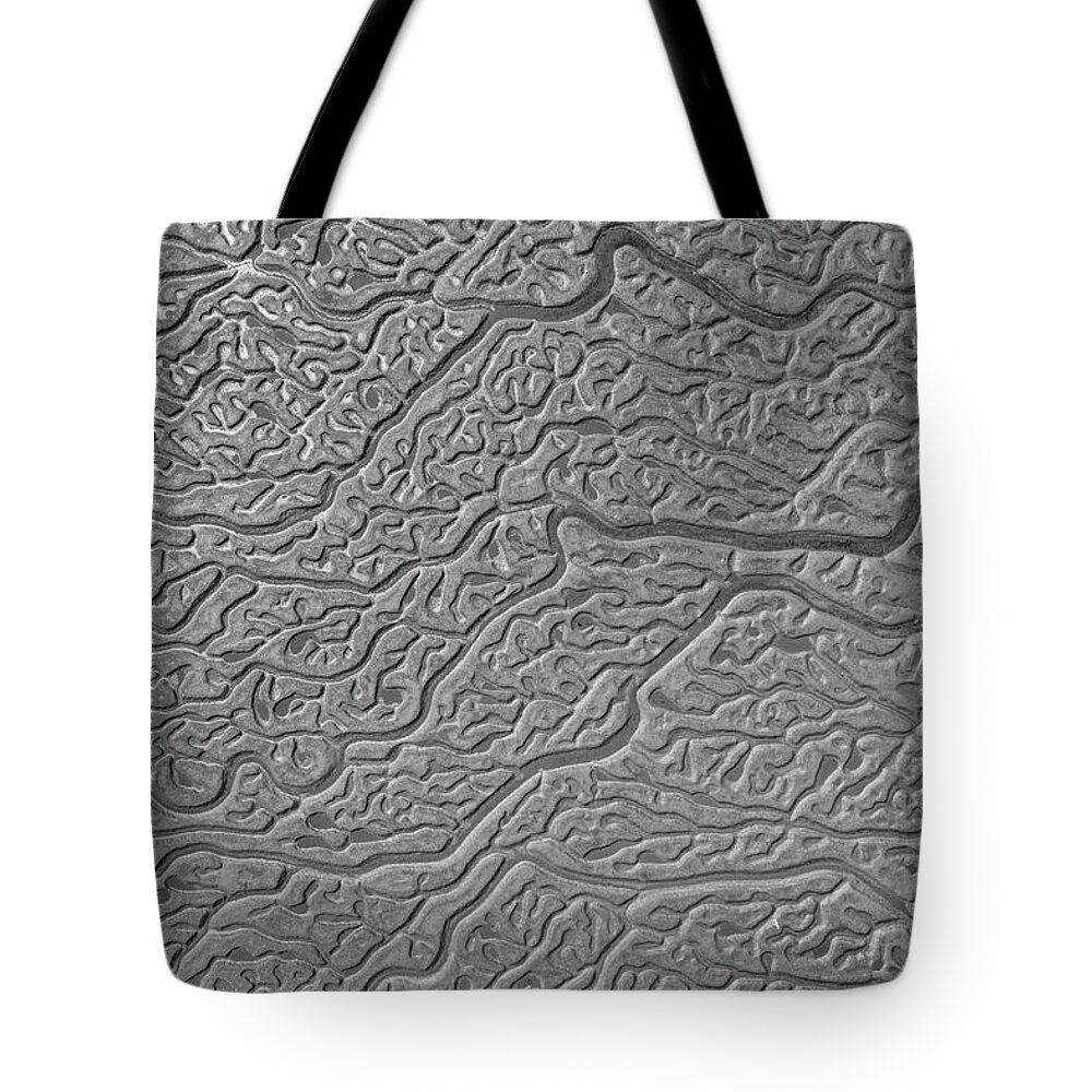 Abstract Tote Bag featuring the photograph Fidalgo Bay Low Tide by Michael Rauwolf