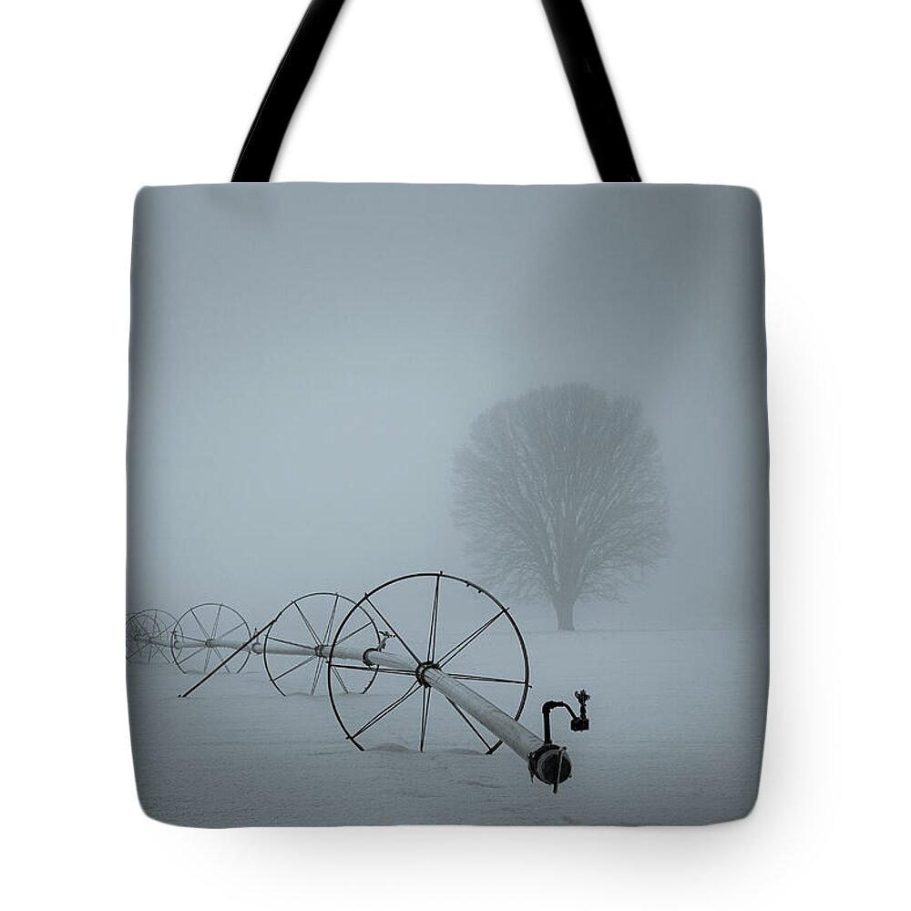 Misty Tote Bag featuring the photograph Field of Fog by Mike Lee