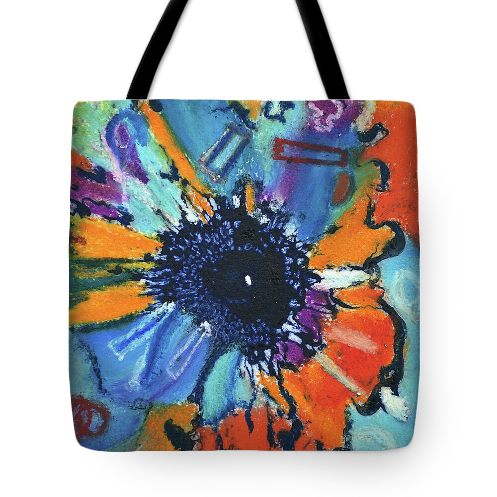 Abstract Art Tote Bag featuring the painting Fiesta by Catherine Jeltes