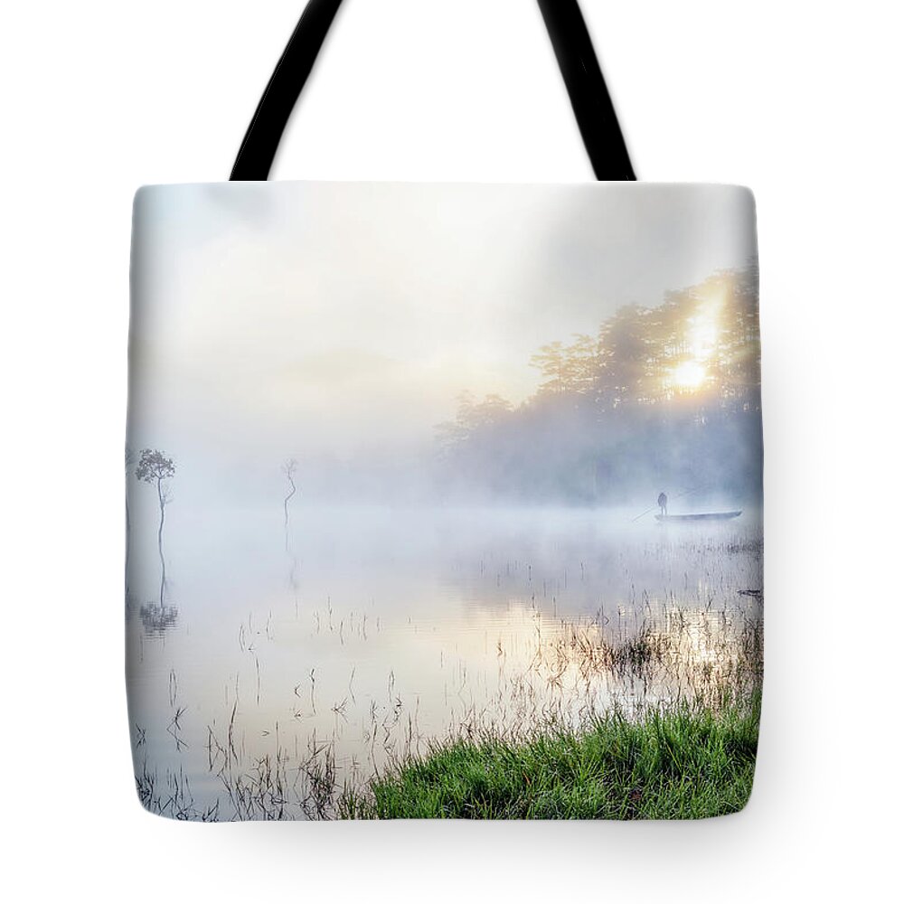 Swamp Tote Bag featuring the photograph Find The Fish Trap by Khanh Bui Phu