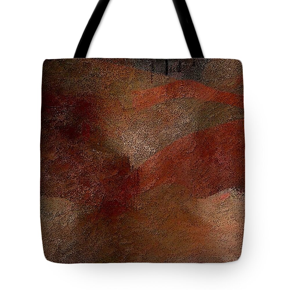 Abstract Tote Bag featuring the digital art Finding My Voice by James Barnes