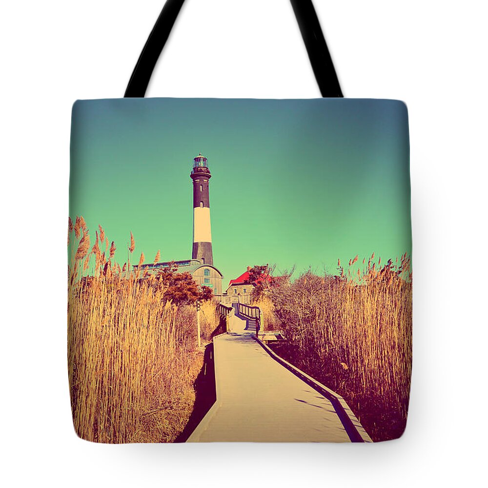Fire Island Tote Bag featuring the photograph Fire Island Lighthouse by Stacie Siemsen