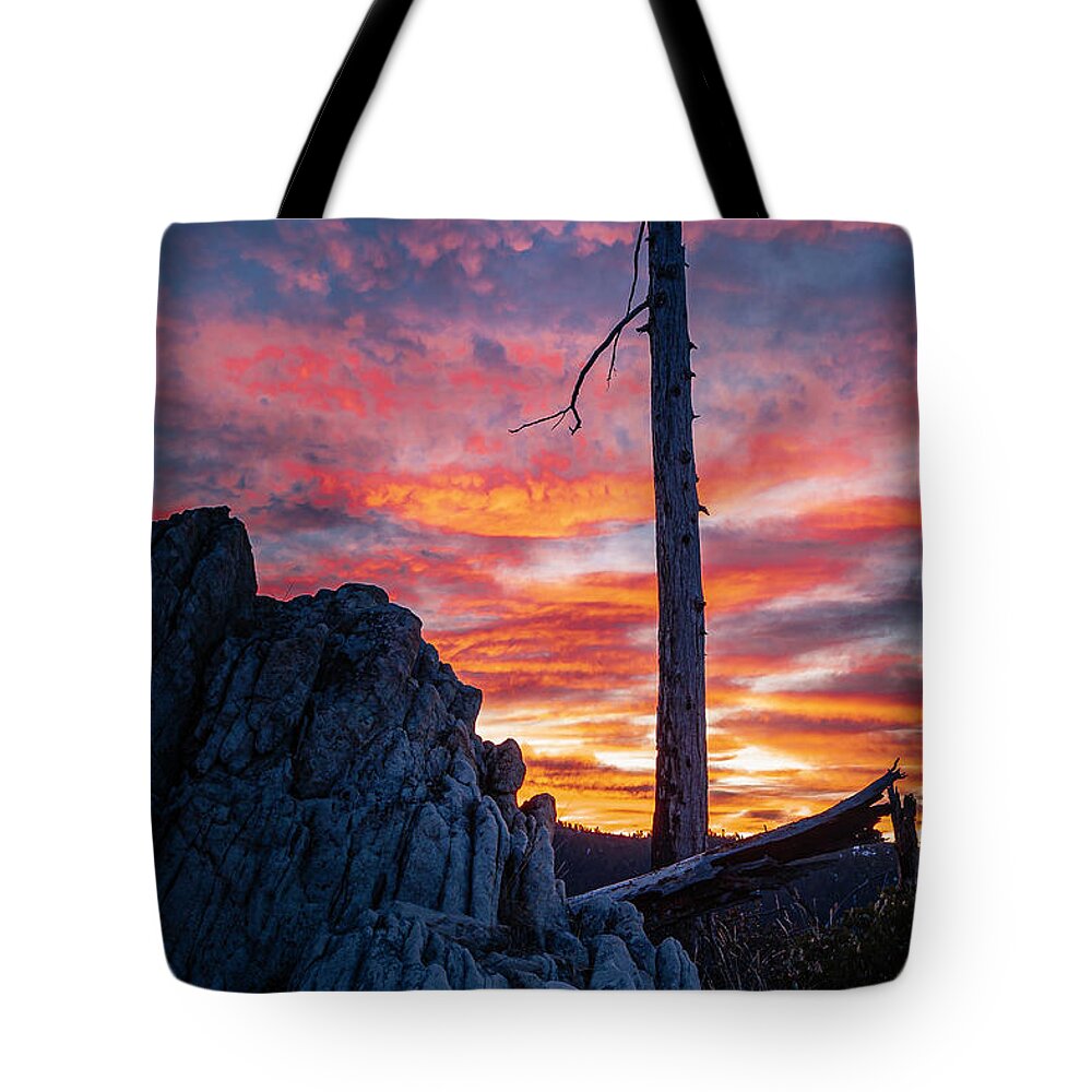 Nature Tote Bag featuring the photograph Fire Over the Burn by Mike Lee