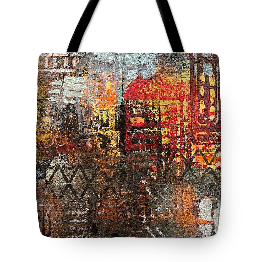 Fire Tote Bag featuring the painting Fire by Tommy McDonell