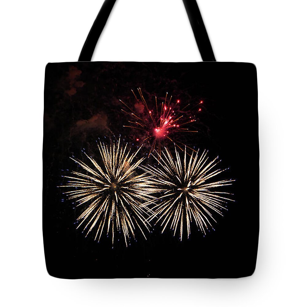 Fireworks Tote Bag featuring the photograph Fireworks_8604 by Rocco Leone