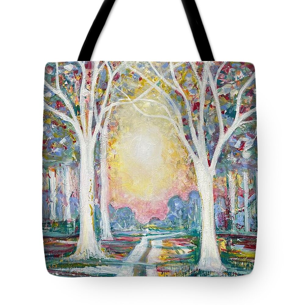  Tote Bag featuring the painting First Date by Jacqui Hawk