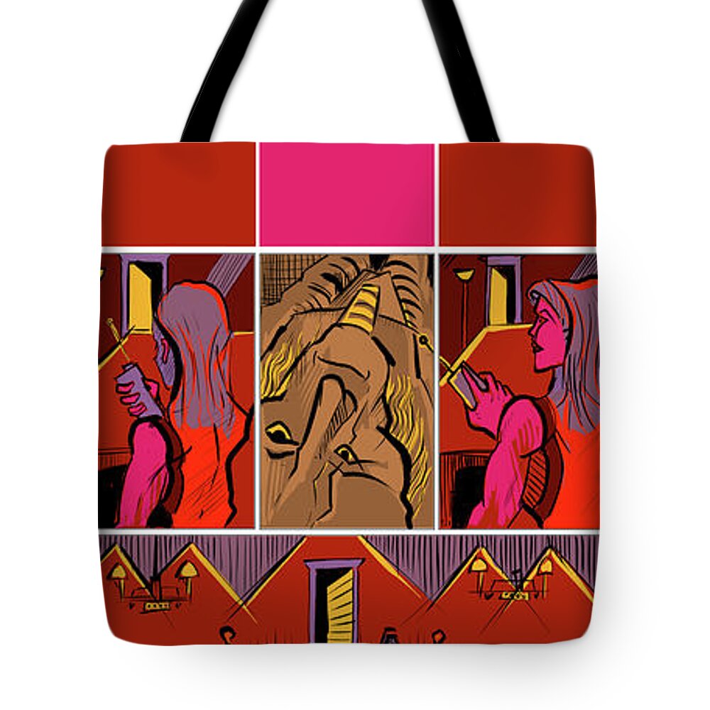  Tote Bag featuring the painting First Immortal by John Gholson
