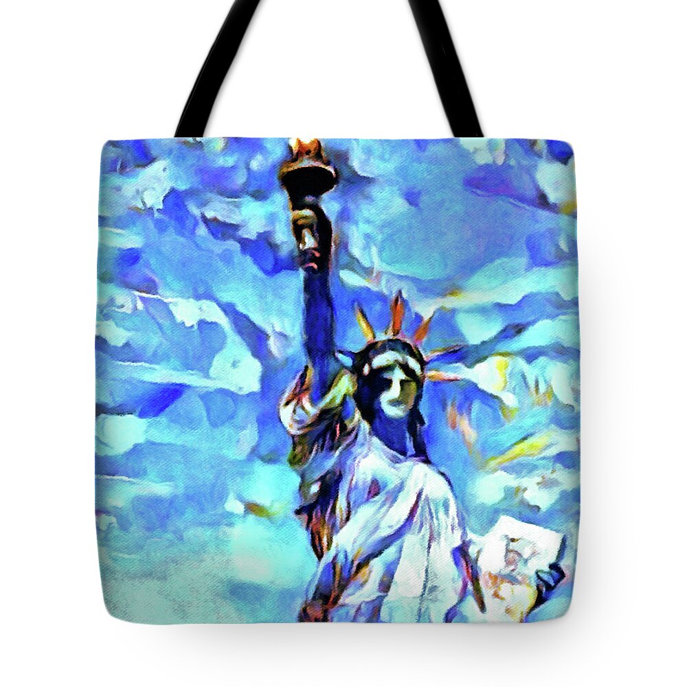 First Lady Of The United States Tote Bag featuring the digital art First Lady of the United States by Susan Maxwell Schmidt