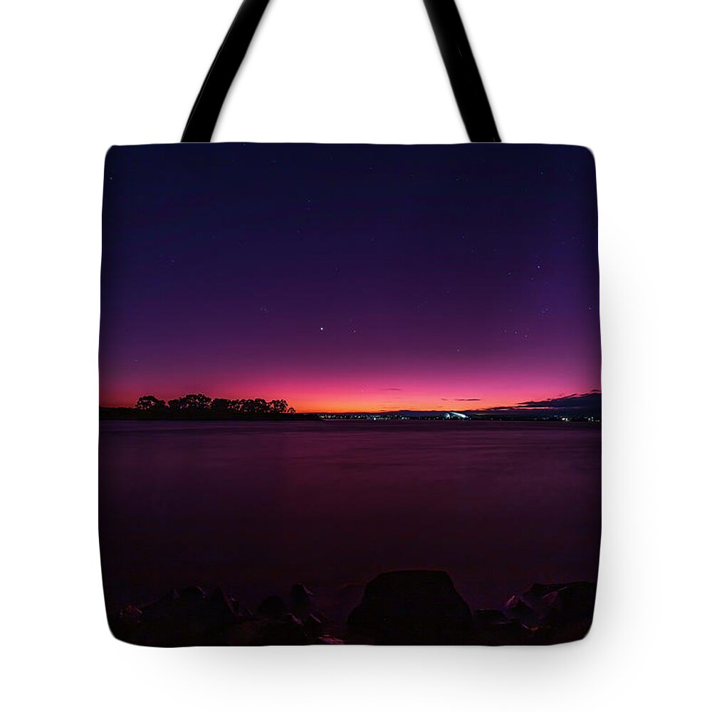 Robert Caddy Tote Bag featuring the photograph First Light Glowing by Robert Caddy