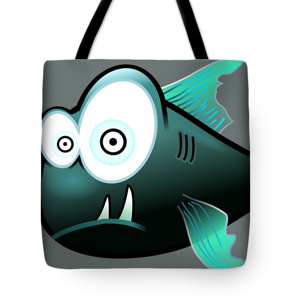 Fish Funny Cartoon Odd Surprised Eyes Swimming Tote Bag by Jeff Creation -  Fine Art America