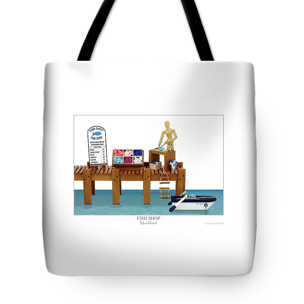 Alessandro Pezzo Tote Bag featuring the photograph Fish Shop by Alessandro Pezzo
