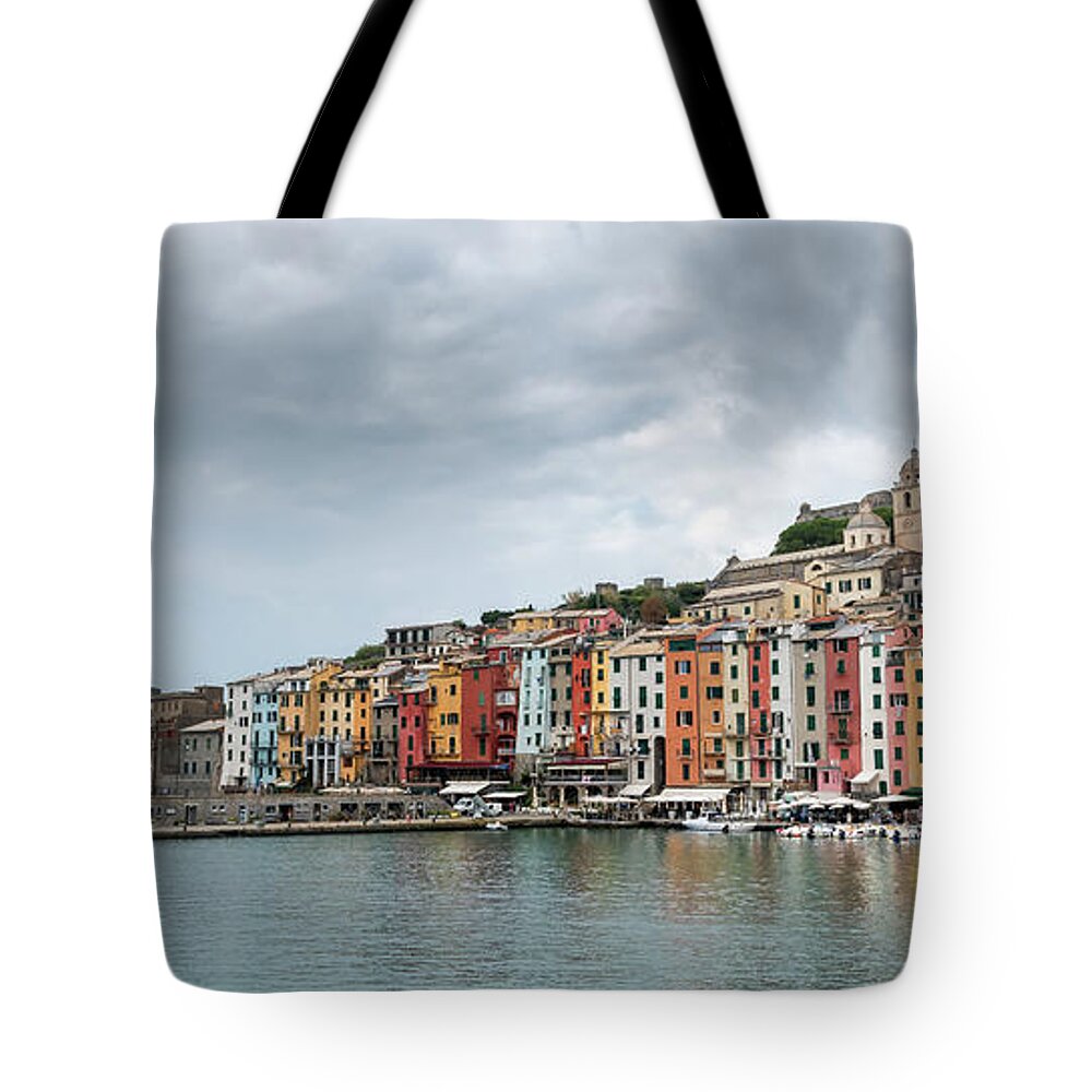 Portovenere Tote Bag featuring the photograph Fisherman town of Portovenere, Cinque Terre Liguria, Italy by Michalakis Ppalis