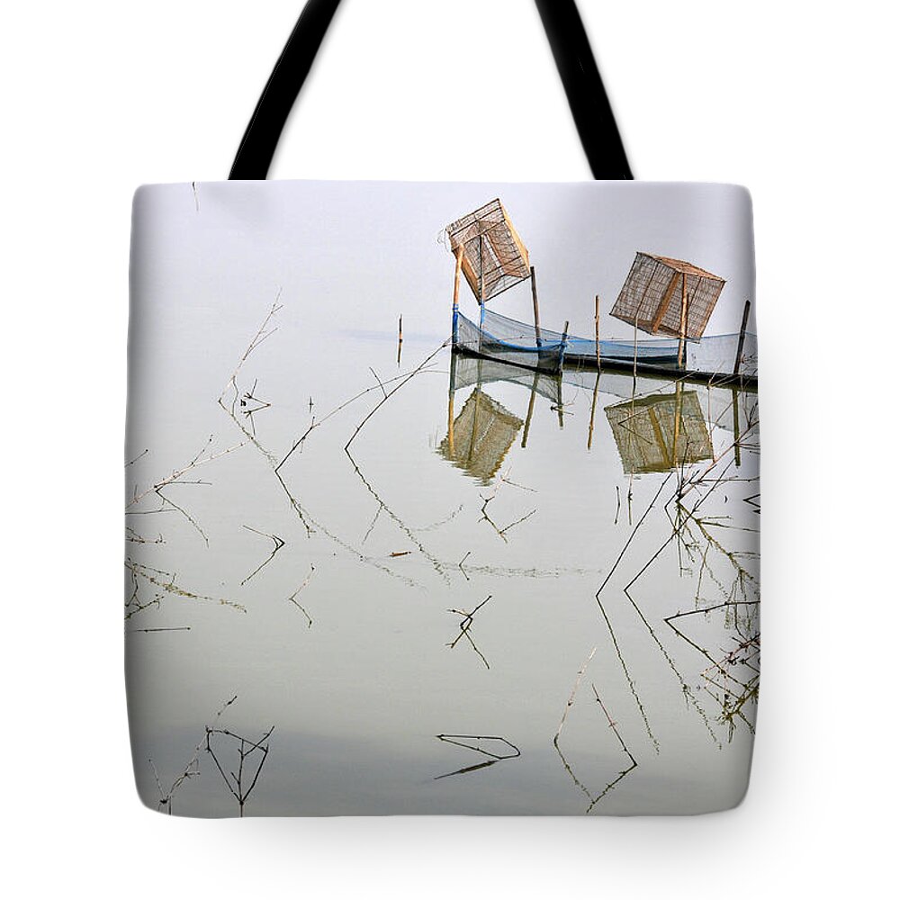 Fishing Net Abstract Photography Tote Bag