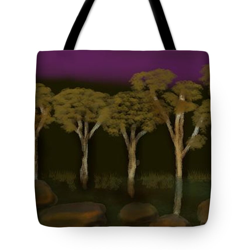 Christmas Tote Bag featuring the digital art Five days to Christmas by Julie Grimshaw
