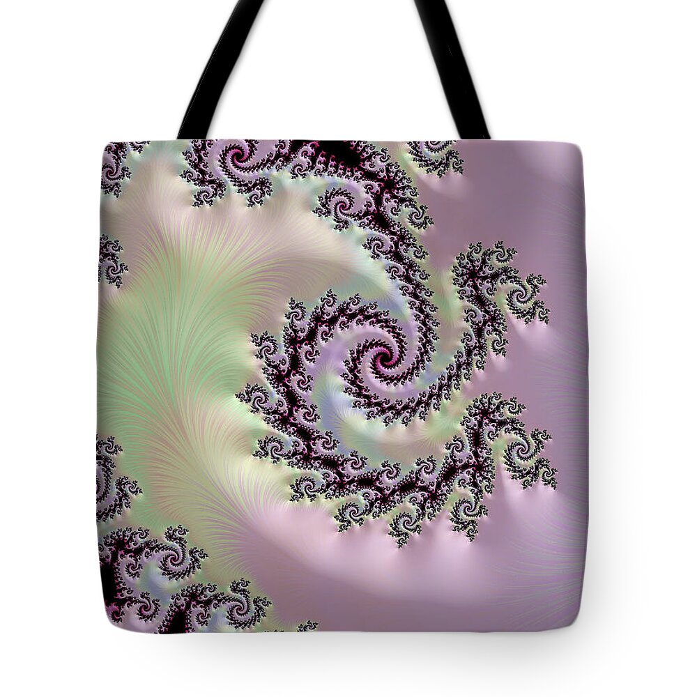 Abstract Tote Bag featuring the digital art Flamingo by Manpreet Sokhi