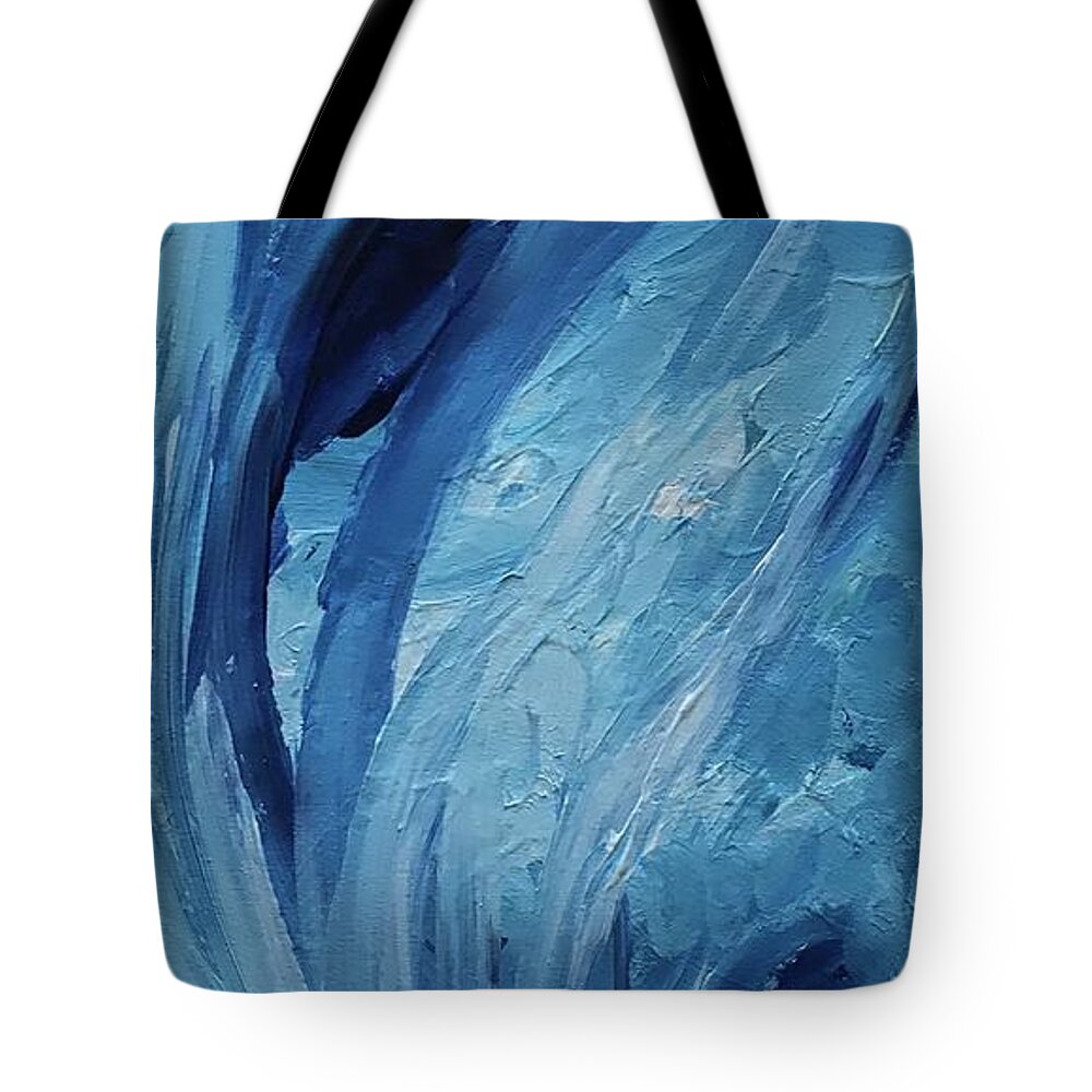 Flower Tote Bag featuring the painting Fleur du Paradis by Medge Jaspan