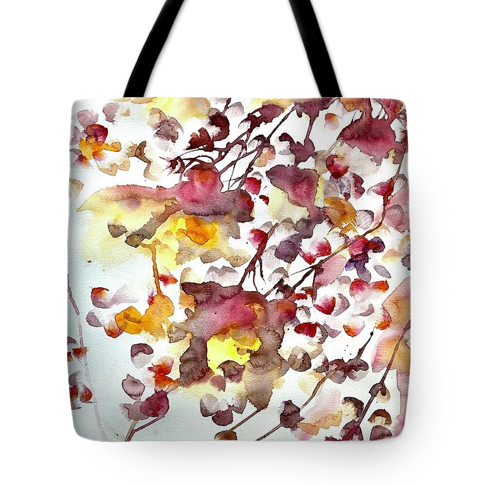Floral Art Tote Bag featuring the painting Fleurs Florales1 by Francelle Theriot