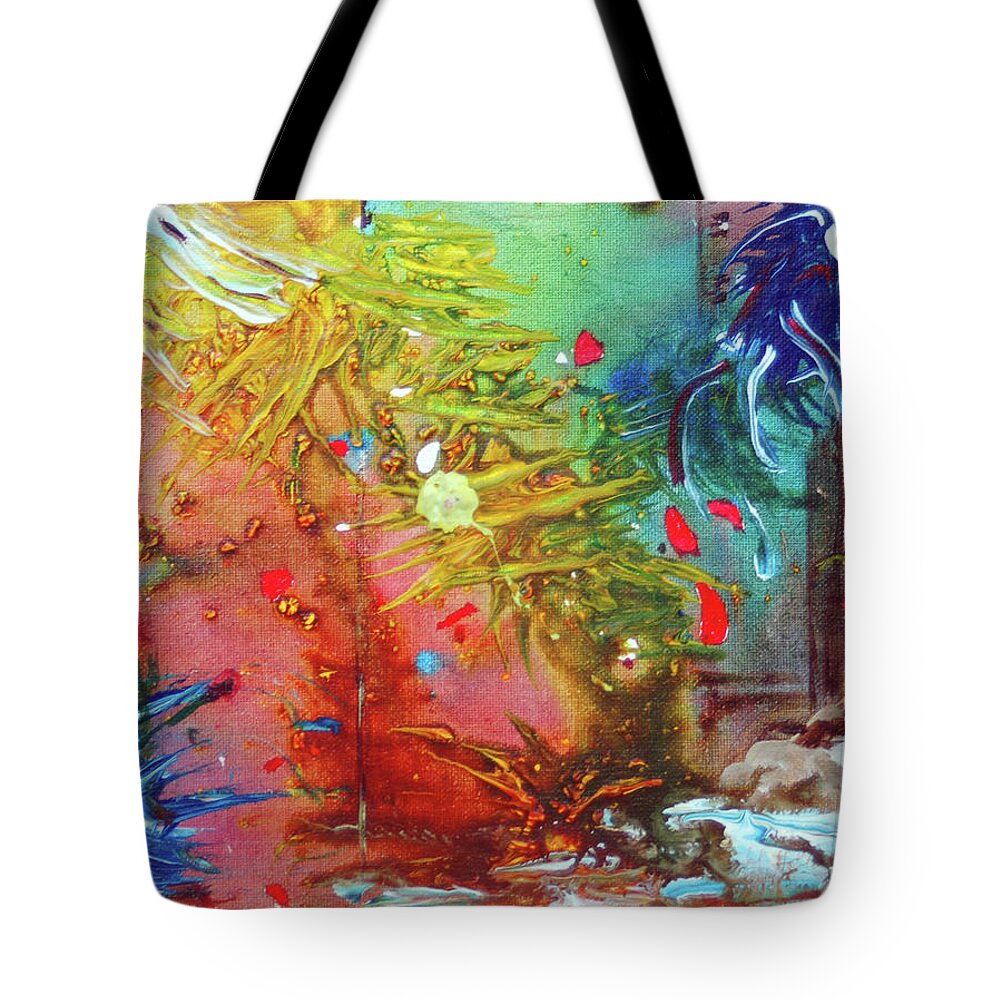 Watercolor Tote Bag featuring the painting Sunny day by Genevieve Holland