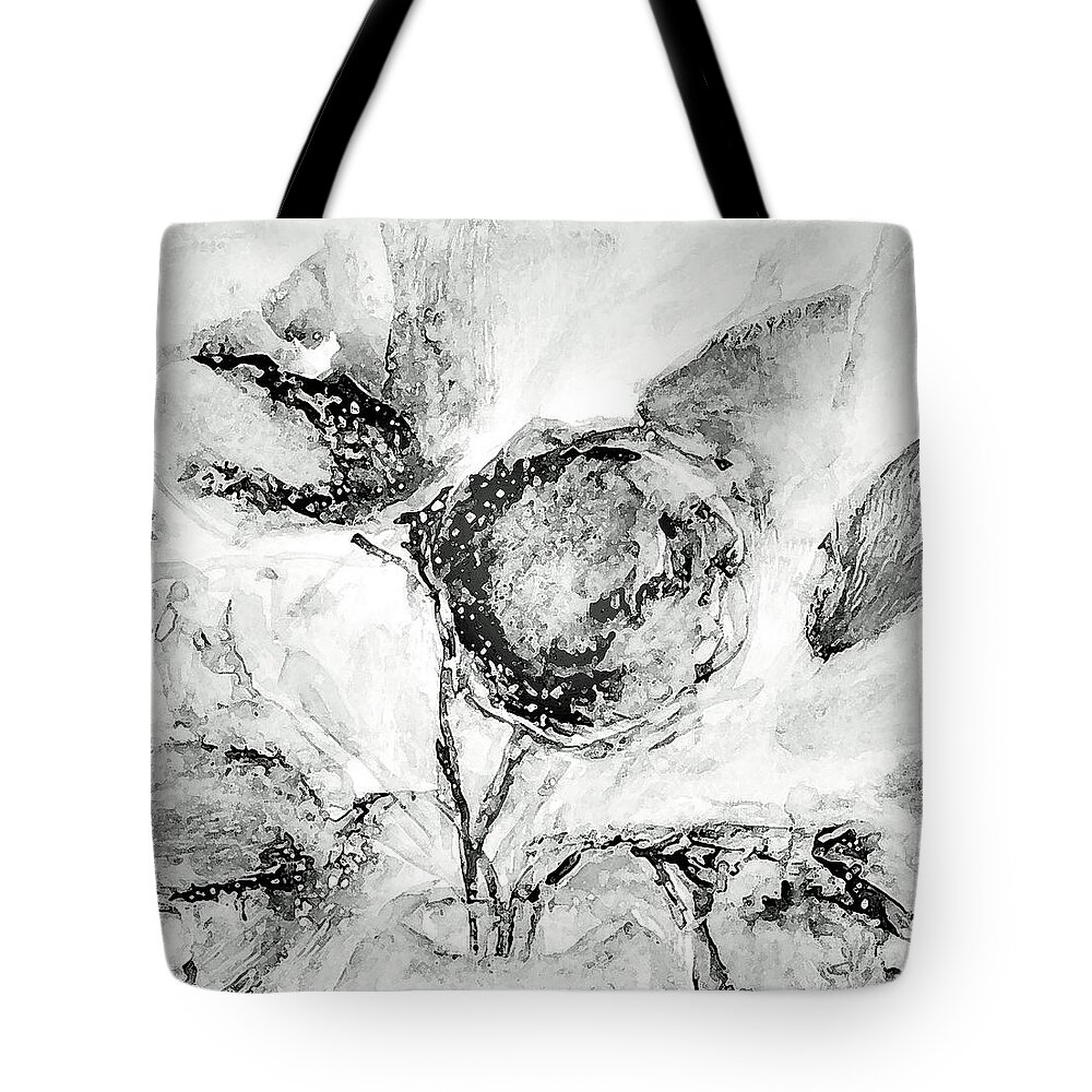 Floral Tote Bag featuring the painting Floral Draw by Lisa Kaiser