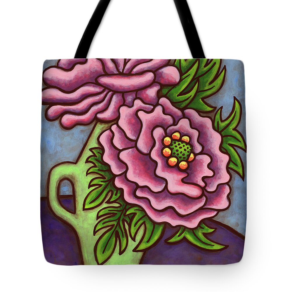 Vase Of Flowers Tote Bag featuring the painting Floravased 12 by Amy E Fraser