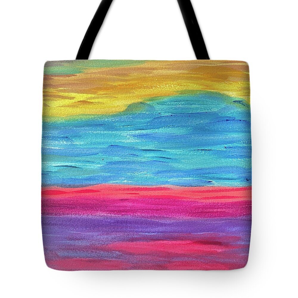 Oil Tote Bag featuring the pastel Flow by Lisa White