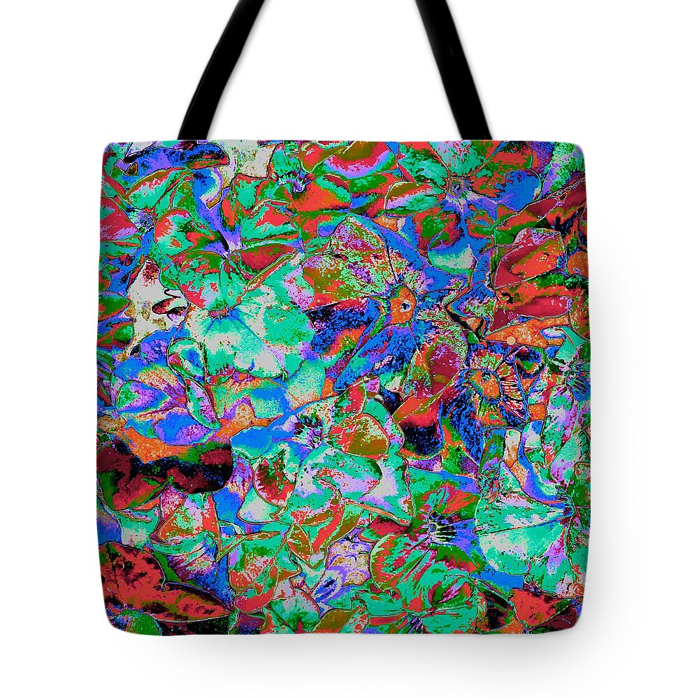  Tote Bag featuring the painting Flower abstract #1 by Maxim Komissarchik