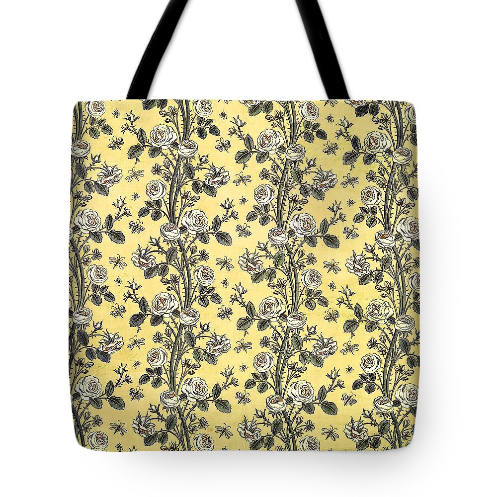 Abstract Tote Bag featuring the photograph Flower Floral Fabric Vintage Gift Pattern #14 by John Williams