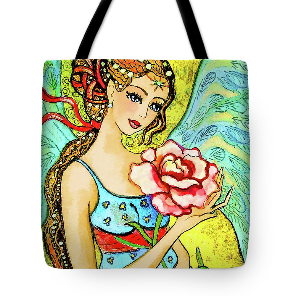 Pregnant Mother Tote Bag featuring the painting Flower of Life by Eva Campbell
