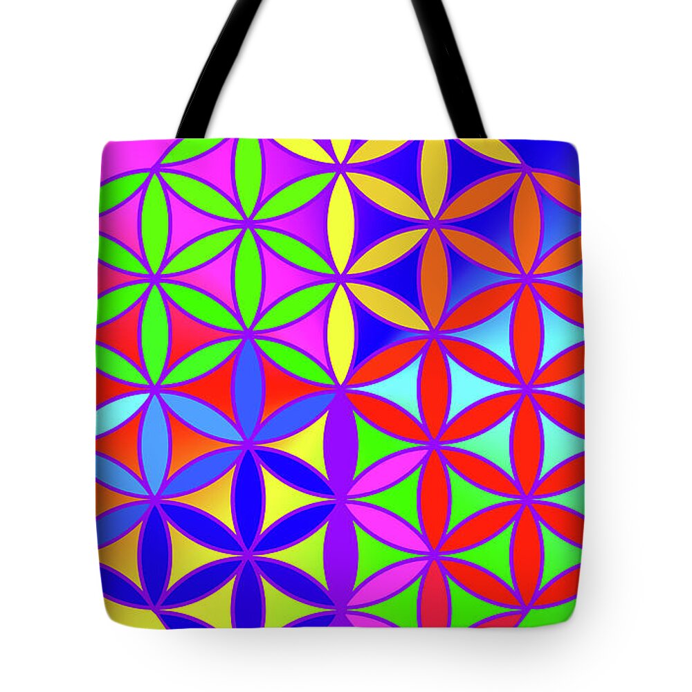 Flower Of Life Tote Bag featuring the digital art Flower Of Life_2 by Az Jackson