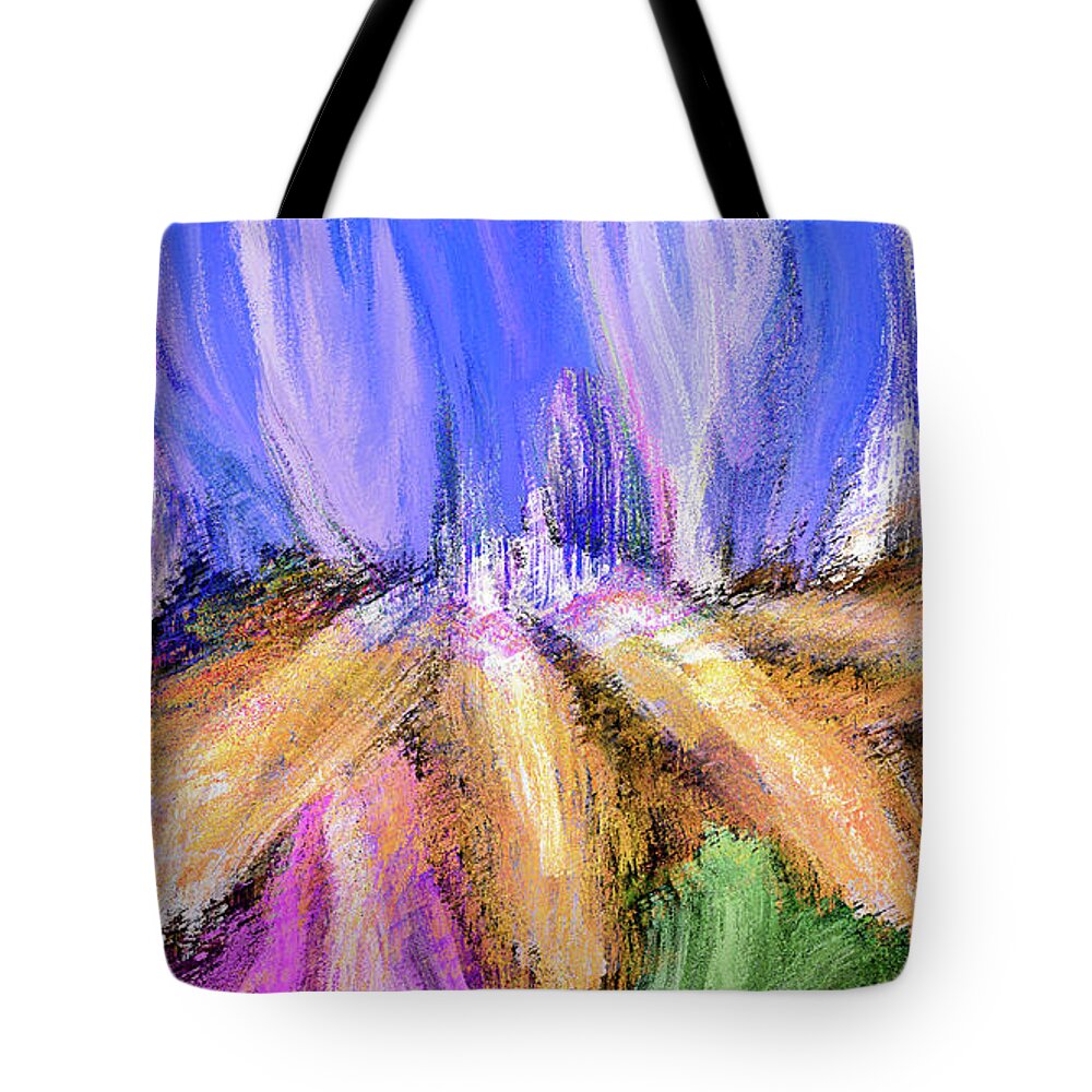 Flower Play Tote Bag featuring the digital art Flower play #k6 by Leif Sohlman