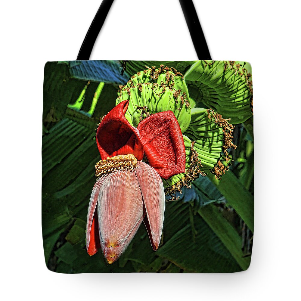 Banana Tote Bag featuring the photograph Flower Power by HH Photography of Florida