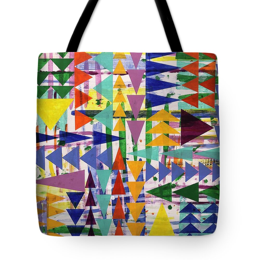 Flying Geese Tote Bag featuring the painting Flying Geese by Cyndie Katz