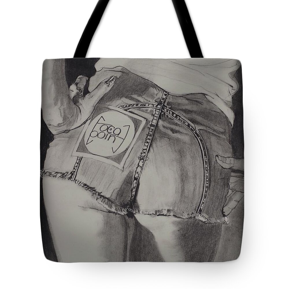 Charcoal Pencil On Paper Tote Bag featuring the drawing Back In The Seventies by Sean Connolly