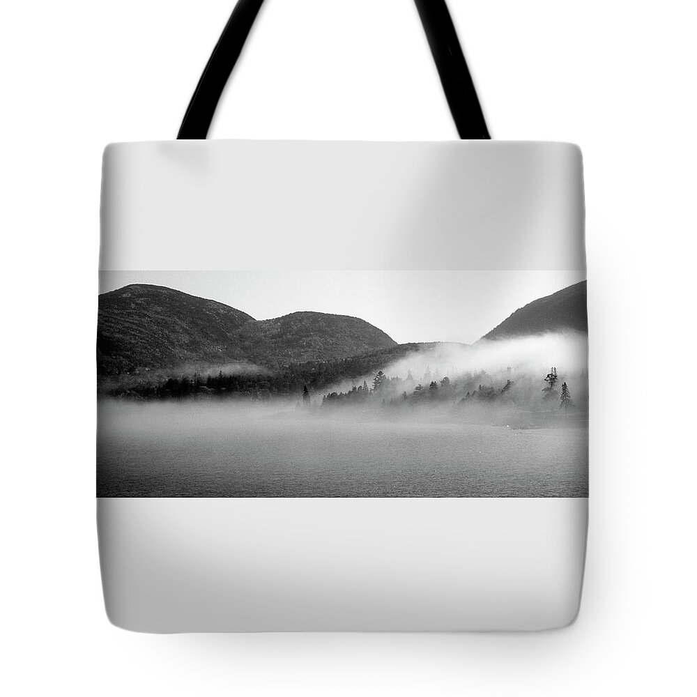 Fog Tote Bag featuring the photograph Fog over Fishermens Bay by James C Richardson