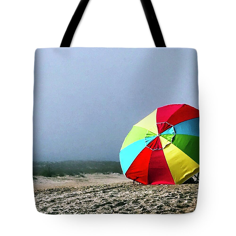 Beach Tote Bag featuring the photograph Foggy Optimism by Rick Locke - Out of the Corner of My Eye