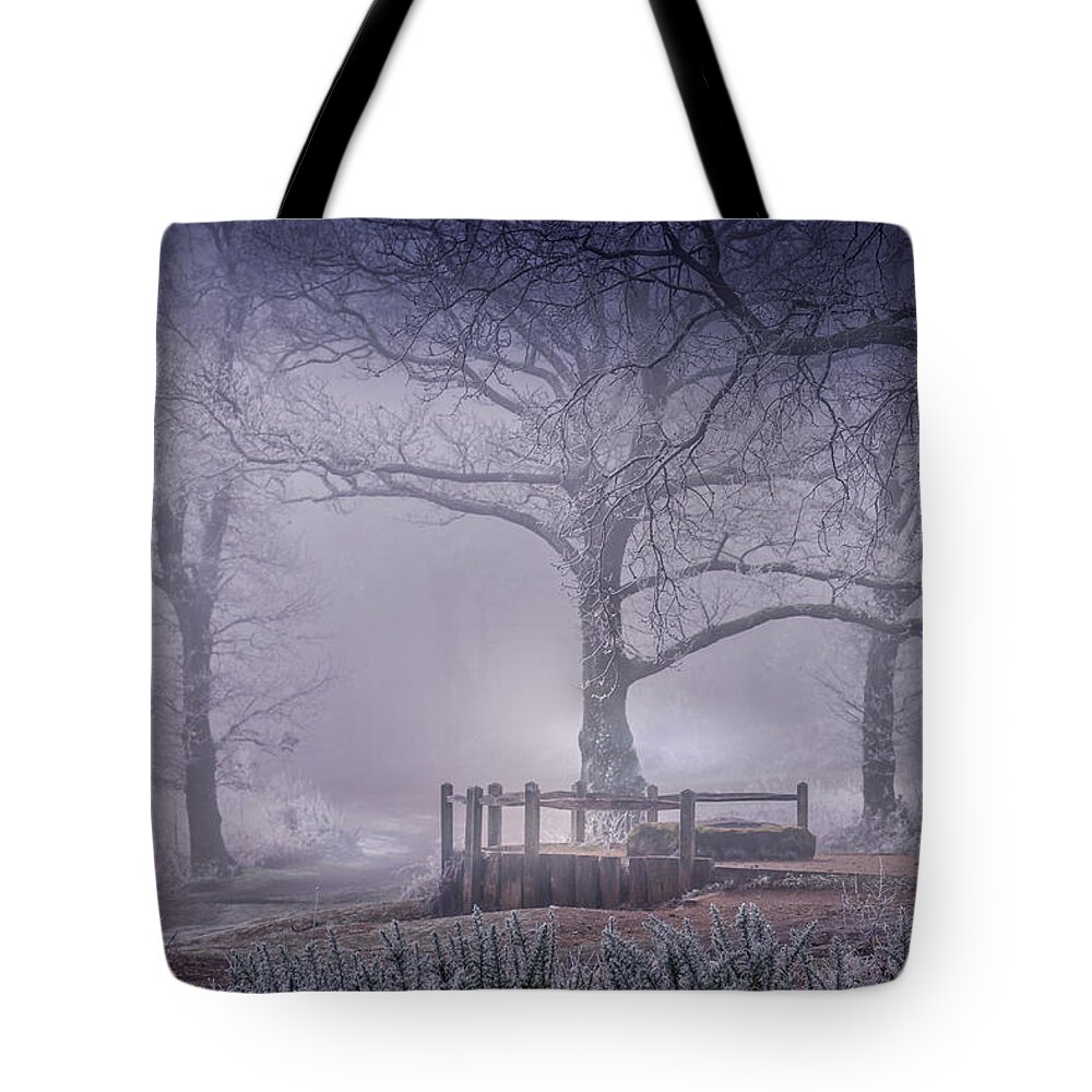 Landscape Tote Bag featuring the photograph Foggy point of view by Chris Boulton