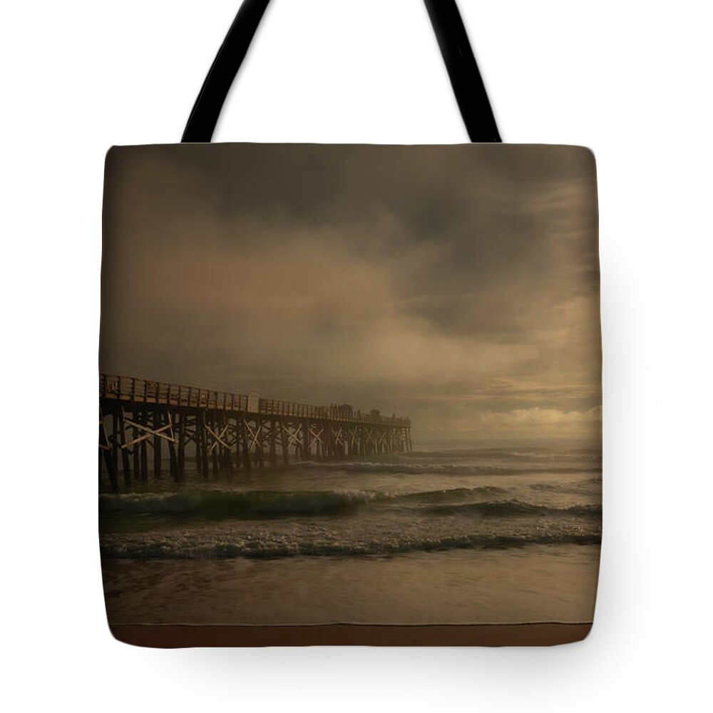 Florida Tote Bag featuring the photograph Foggy Sunrise by Deb Salay