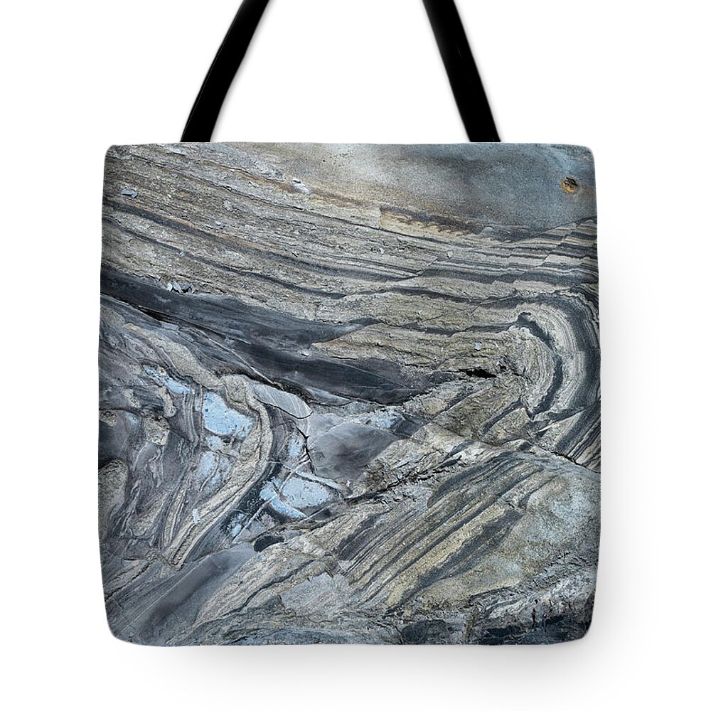 Beneath Our Feet Tote Bag featuring the photograph Folded Mudstone by Robert Potts