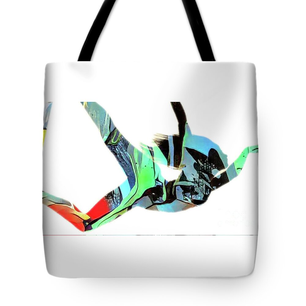 Dance Tote Bag featuring the mixed media Follow my lead by Yvonne Padmos