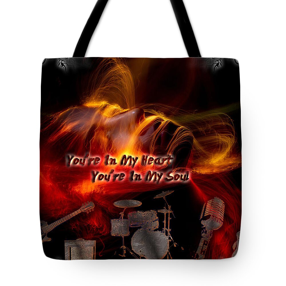 Rod Stewart Tote Bag featuring the digital art Foot Loose And Fancy Free by Michael Damiani